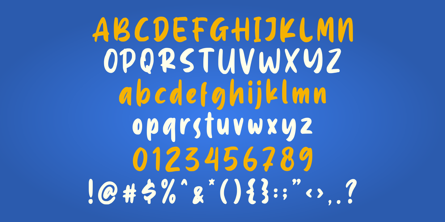 Example font Kidsglow #3